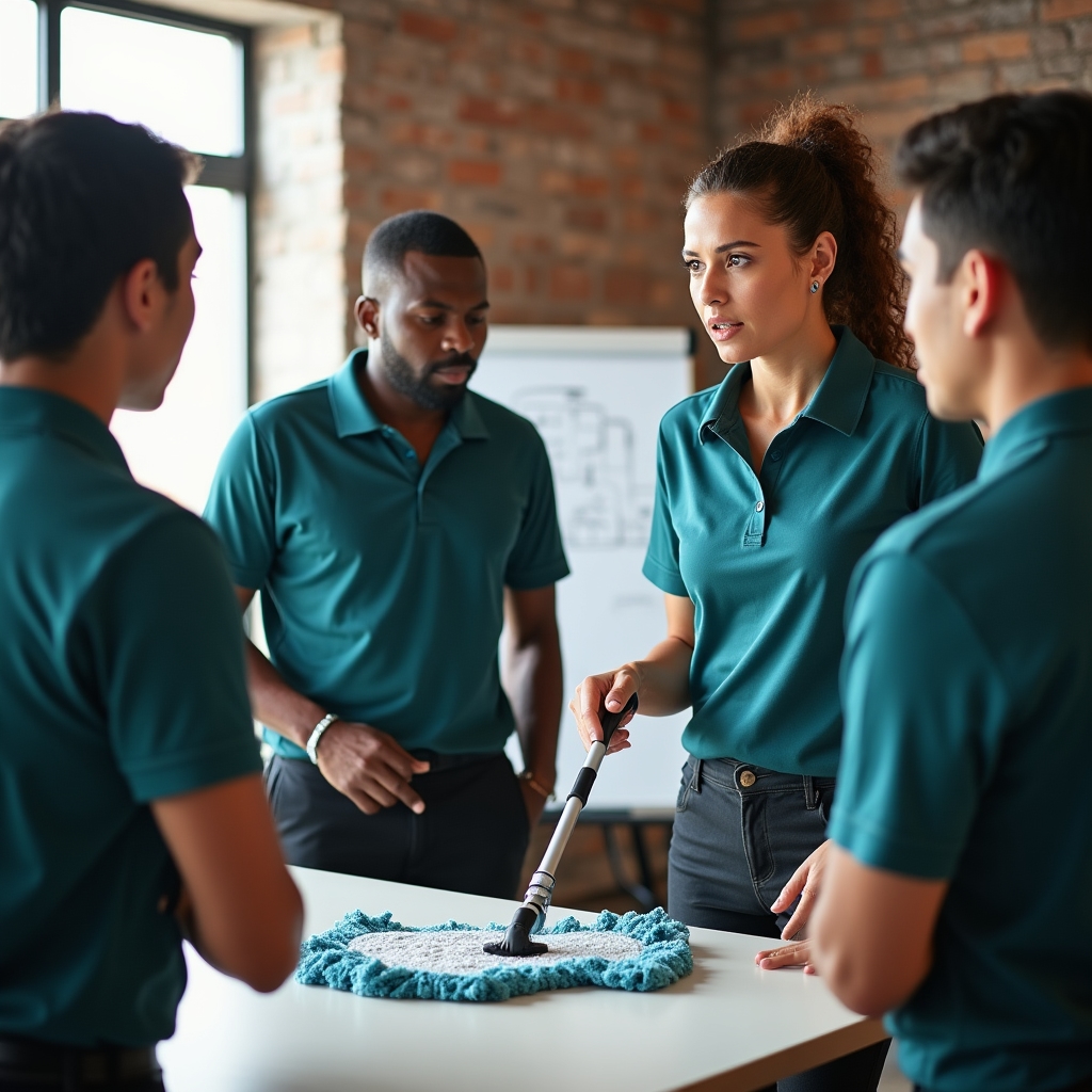 Formation d'une équipe de nettoyage professionnel